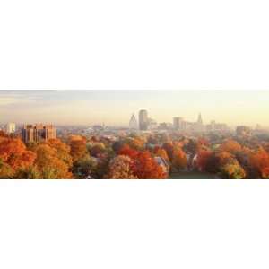  Autumn Trees in a City, Hartford, Connecticut, USA Premium 
