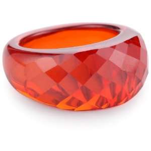  CZ by Kenneth Jay Lane Trend CZ Red Ring, Size 7 