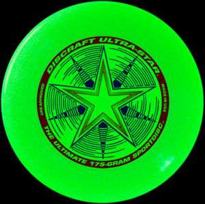 Night Glow Discraft 175 gram Ultimate Frisbee Disc  