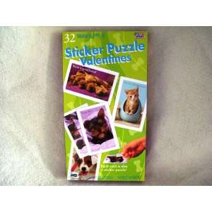 32 Make It Play It Sticker Puzzle Valentines: Each Card is 