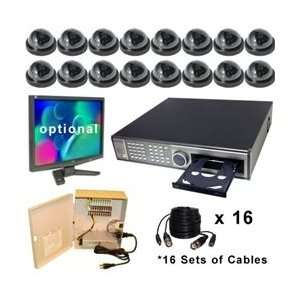  CCTV System, 16 Dome Security Cameras, DVR, CDRW, DVR 