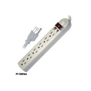  Electrical 6 Outlet Power Strip Surge Protector 15 AMPS 
