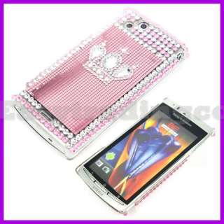 Bling Case Sony Ericsson Xperia Arc X12 Pink Crown  