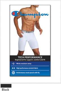CHAMPION Mens Tech Performance Long Boxer Brief   UC14  