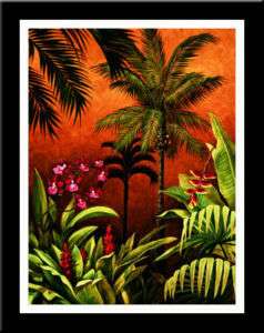 UBUD I Tropical art FRAMED/MATTED   Rodolfo Jimenez  