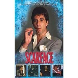  Scarface Gray Suit, Blue Background    Print
