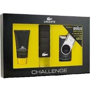  Lacoste Challenge Gift Set 3 Pcs Include 3.0 Oz EDT ,2.5 