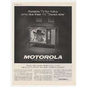  Motorola Model 27K11 Texas Size TV Television Print Ad