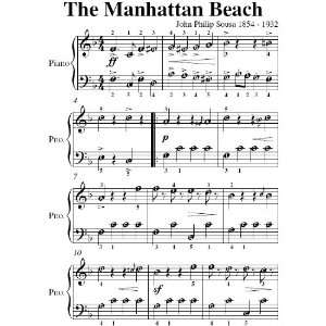   Beach March Sousa Easy Piano Sheet Music: John Philip Sousa: Books