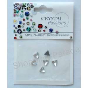   Faceted Rivoli Triangle Crystal Clear Flatback   5mm 