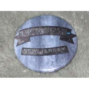  Vintage  Bon Jovi   New Jersey  1 1/2 Inch Round Tin 