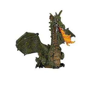 Papo   Winged Green Dragon w/ Flame Toys & Games