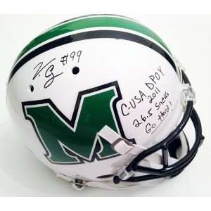  Vinny Curry Autographed/Hand Signed Marshall Thundering 