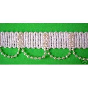   12 Yds Scalloped Pearl Gimp Braid Cream 1 Inch: Arts, Crafts & Sewing