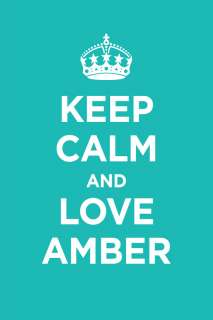   maxi satin poster KEEP CALM AND LOVE AMBER TURQUOISE WW2 WWII PARODY
