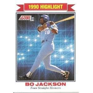   1991 Score Baseball Highlights Card # 420   Four Straight Home Runs
