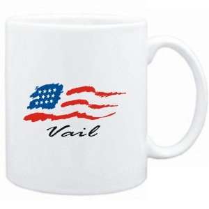  Mug White  Vail   US Flag  Usa Cities