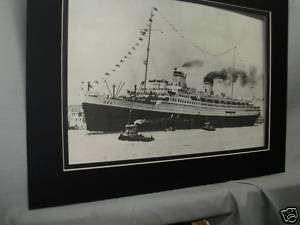 1932 SS Rex Steamship New York Harbor Exhibit  