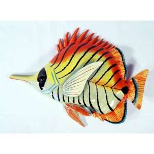  Handpainted Tropical Fish Wall Plaque Replica 17 Red Top 
