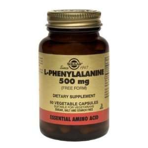  L Phenylalanine 500 mg 100 Vegetable Capsules Health 