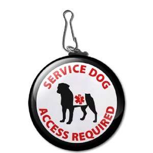   Service Dog Access Required Medical Alert Symbol 2.25 Inch Clip Tag