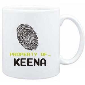  Mug White  Property of _ Keena   Fingerprint  Female 