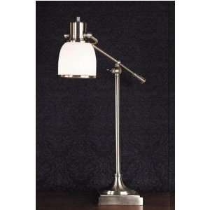  Bankers Table Lamp Opal Etched Brushed Nickel
