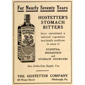  1921 Ad Hostetter Bitters Stomach Problem Alcohol 60 Water 