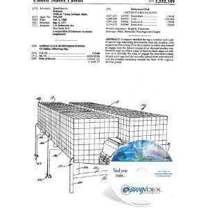  NEW Patent CD for ANIMAL CAGE SUSPENSION SYSTEM 