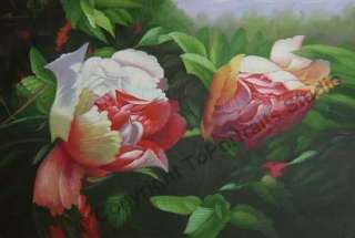 Tropical Flowers Original Canvas Art Oil Painting LARGE  