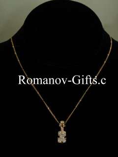 Russian Violin SET! Earrings ( fish hook Posts)& Pendant Necklace 
