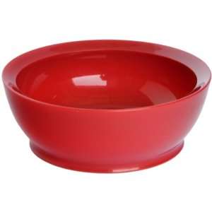 CaliBowl Non Spill 12 Ounce Low Profile Bowl with Non Slip Base, Red 