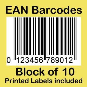   certified EAN 13 barcodes) with labels for scanners