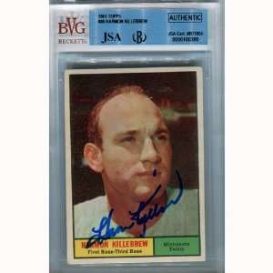  Harmon Killebrew Autographed 1961 Topps Graded Card (James 