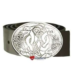  Pewter Kilt Buckle Oval 88mm X 65mm Celtic Design Kitchen 