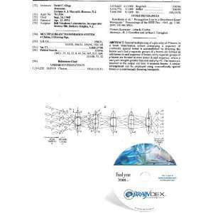   NEW Patent CD for MULTIPLE BEAM TRANSMISSION SYSTEM 