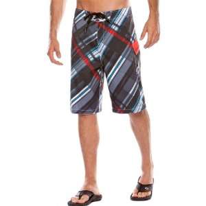   Mens Boardshort Surf Swimming Pants   Red Line / Size 40: Automotive