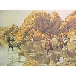  Mort Kunstler   Apache Raiding Party