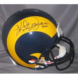  Kurt Warner Autographed Rams Proline Helmet w/SB MVP 