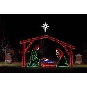    Large Nativity Scene   Christmas Light Display: Home & Kitchen