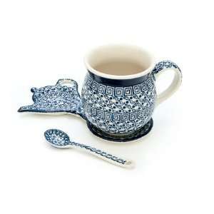  Polish Pottery Olympia Mug & Saucer Gift Set: Kitchen 