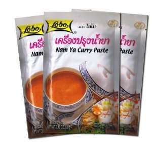 Lobo Num Ya Curry Paste 2.12 Oz (Pack of 3)  Grocery 