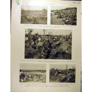  1916 Somme Battle Field Ww1 War French Print Military 