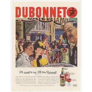  1947 Cafe De La Paix Paris MacDonald Wright Dubonnet Print 