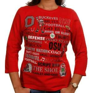 Ohio State Buckeyes Ladies Picture Story Premium Long Sleeve T Shirt 