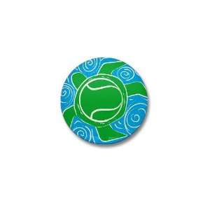  Turtle Beach Simple Tennis Sports Mini Button by  