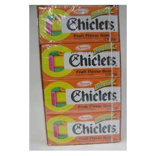 Cadbury Adams, Chiclets Gum Fruit   12 Each X 20 Pack  
