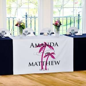 Beach Design Personalized Table Runner (17 Colors)