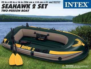 INTEX Seahawk 2 Inflatable Boat Set w/Oars & Pump 078257683475  