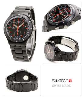 New Swatch Swiss Chronograph Black Multi Dial Men s Watch rrp $175 